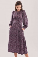 CLOSET Purple Puff Sleeve Dress