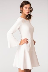 CLOSET White Fit And Flare Frill Sleeve Dress