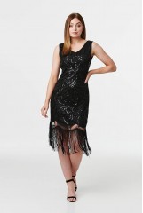 STELLA Black Sequin & Embellished Dress