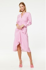 CLOSET Pink Pencil Long Sleeve Midi Dress