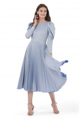 CLOSET Blue Pleated Dress
