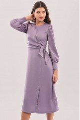 CLOSET Lilac Puff Sleeve A Line Dress
