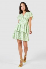 CLOSET Lime Frill Mini Dress