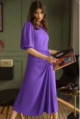 CLOSET Purple A Line Midi Dress