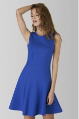 CLOSET Blue Ponte Fit And Flare Dress